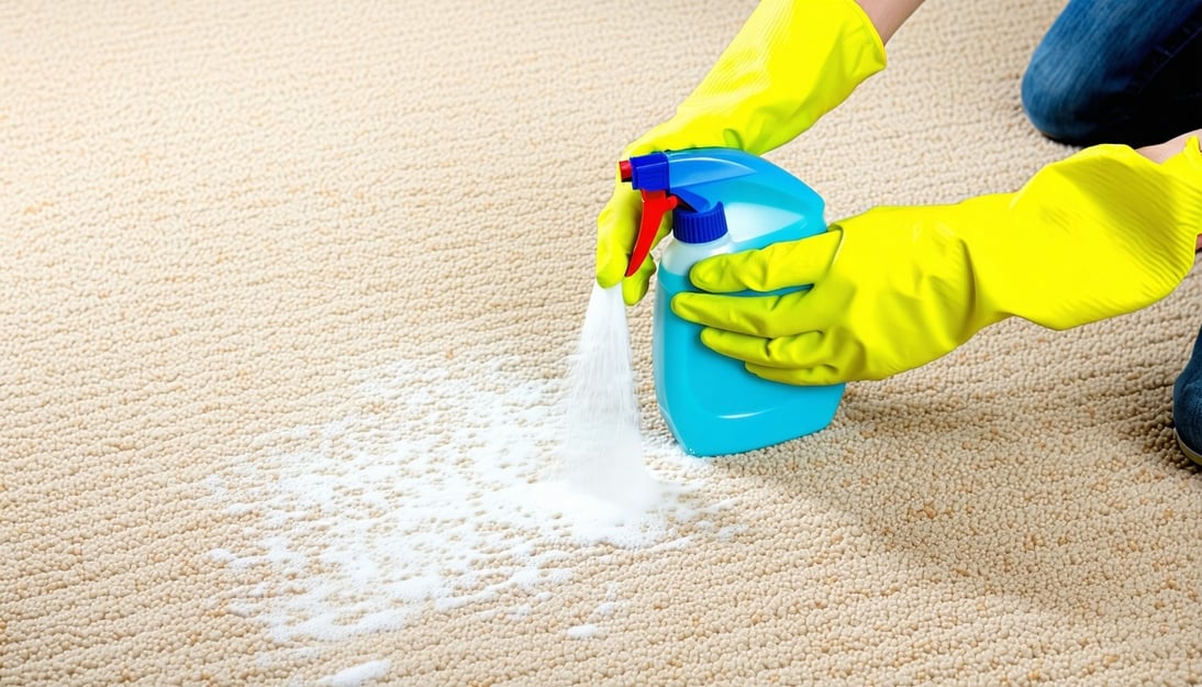 cleaning carpet tiles with detergent